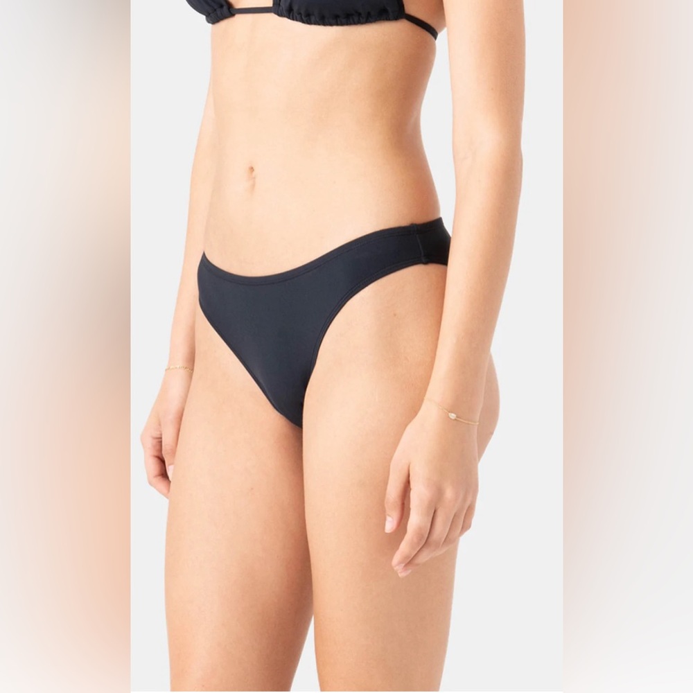 NWT Roxy SD Beach Classics Hipster Bikini Bottom in Black, Size Large
